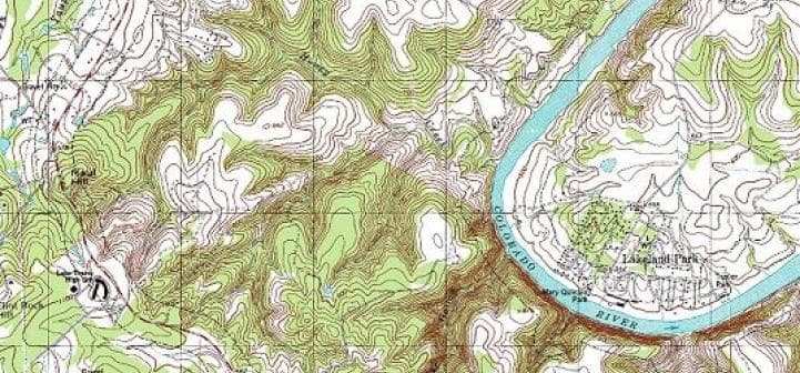 Topographic map preview